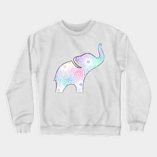 Tribal Pastel Elephant "Good Vibes" Quote Crewneck Sweatshirt